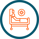 Einbettzimmer im Krankenhaus