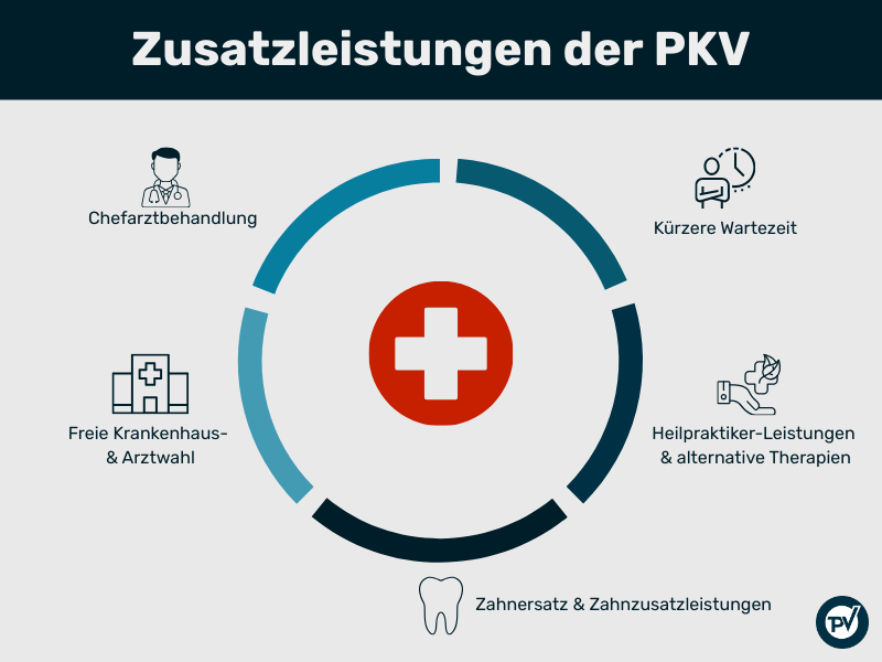 Infografik zu den Zusatzleistungen der PKV